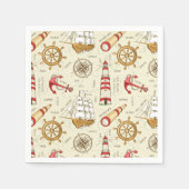 Serviette En Papier Scène Océanique (Devant)