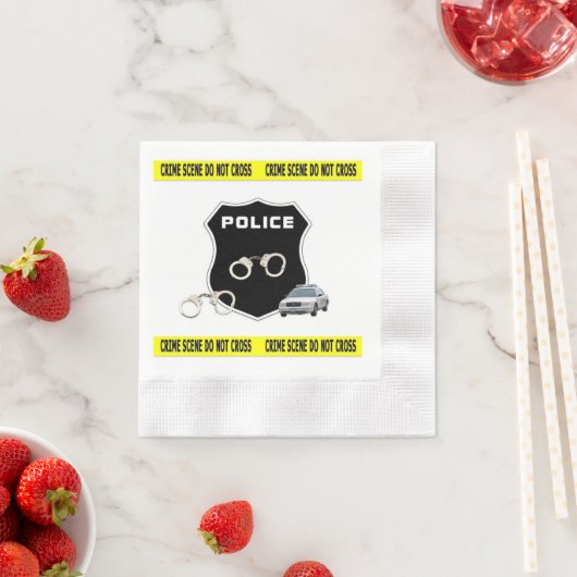 Serviette En Papier Scène policière (En situation)