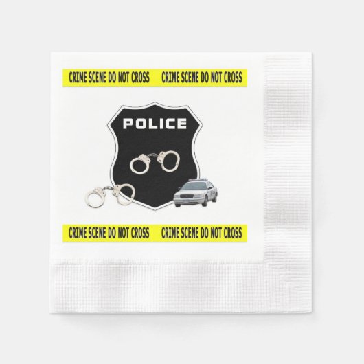 Serviette En Papier Scène policière (Devant)