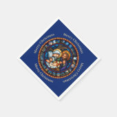 Serviette En Papier Scène traditionnelle de la Nativité de Noël (Coin)