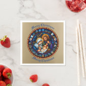 Serviette En Papier Scène traditionnelle de la Nativité de Noël (En situation)