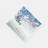 Serviette En Papier Scenic Snow and Christmas trees - Personalize (Coin)