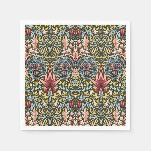 Serviette En Papier Schéma floral William Morris Snakeshead (Devant)