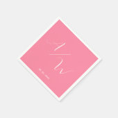 Serviette En Papier Schlicht élégante Monogramm Serviette serviettes (Coin)