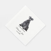 Serviette En Papier Schnauzer Chien Géant J'Aimais Son Premier Mariage (Coin)