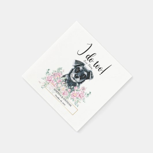 Serviette En Papier Schnauzer Chien Mariage Cocktail Napkins (Coin)