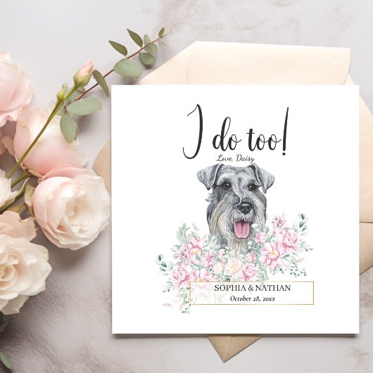 Serviette En Papier Schnauzer Chien Mariage Cocktail Napkins