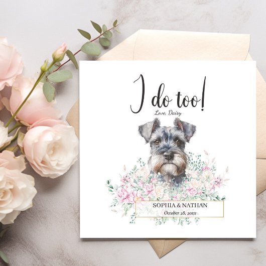 Serviette En Papier Schnauzer Chien Mariage Cocktail Napkins