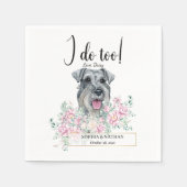 Serviette En Papier Schnauzer Chien Mariage Cocktail Napkins (Devant)