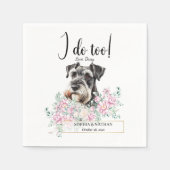 Serviette En Papier Schnauzer Chien Mariage Cocktail Napkins (Devant)