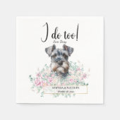 Serviette En Papier Schnauzer Chien Mariage Cocktail Napkins (Devant)