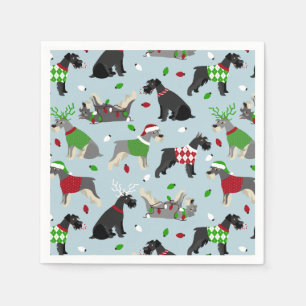 Serviette En Papier Schnauzer de Noël