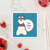 Serviette En Papier Schnauzer et Pois personnalisables (En situation)