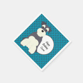 Serviette En Papier Schnauzer et Pois personnalisables (Coin)