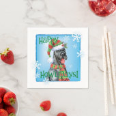 Serviette En Papier Schnauzer géant de Noël (En situation)