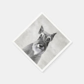 Serviette En Papier Schnauzer (Giant) Peinture - Chien Art (Coin)