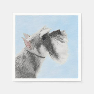 Serviette En Papier Schnauzer (Giant, Standard) Peinture - Chien Art