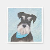 Serviette En Papier Schnauzer (Miniature) Peinture - Chien original mi (Devant)