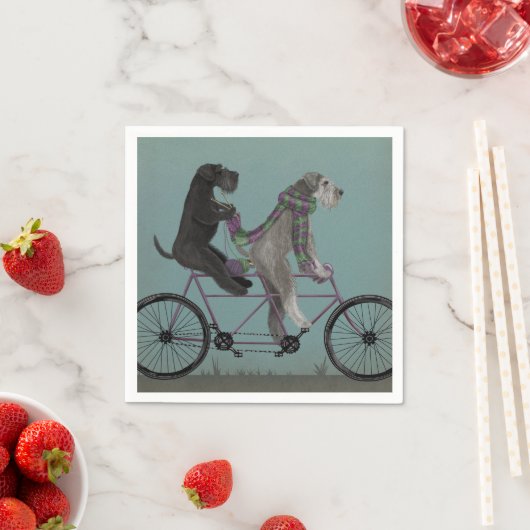 Serviette En Papier Schnauzer Tandem (En situation)