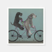 Serviette En Papier Schnauzer Tandem (Devant)