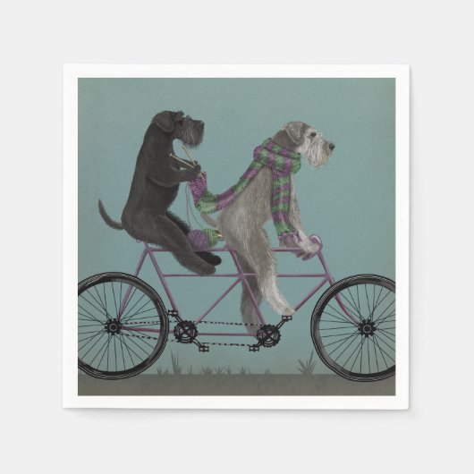 Serviette En Papier Schnauzer Tandem (Devant)