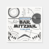 Serviette En Papier SCI-FI Bar Bat mitzvah Party Napkin (Devant)
