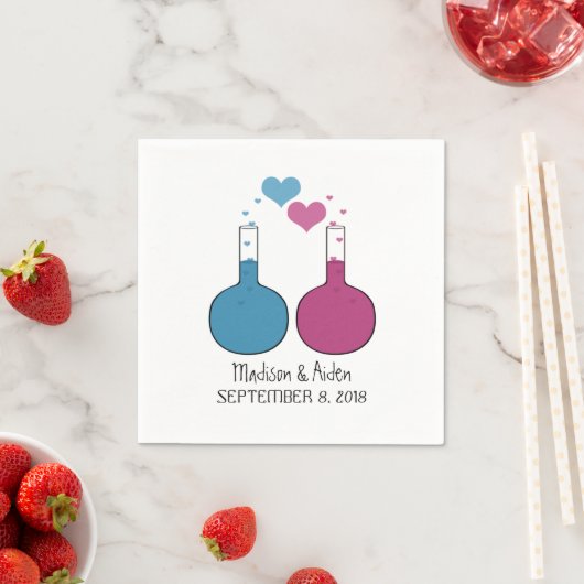 Serviette En Papier Science de l'amour Mariage papier serviettes (En situation)