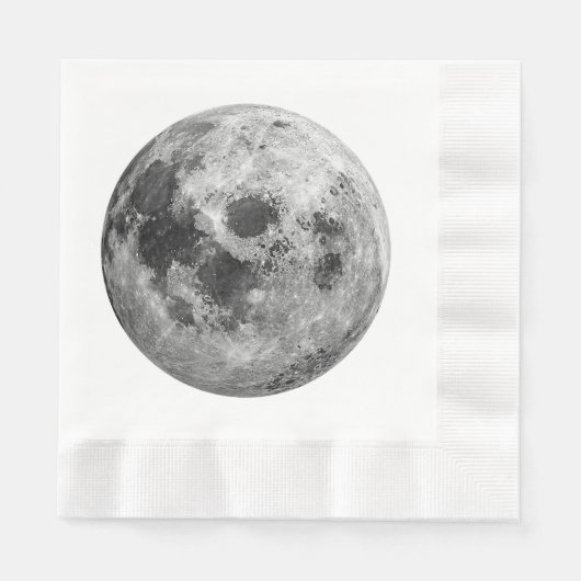 Serviette En Papier Science de l'astronomie spatiale de la Pleine lune (Devant)