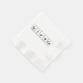 Serviette En Papier ScIeNCe Éléments de tableau périodique Mot Chimie (Coin)