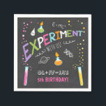 Serviette En Papier Science Paper Napkin Expérience Lab Anniversaire<br><div class="desc">♥ Ces serviettes en papier sont un grand complément à votre fête ! Thème scientifique.</div>