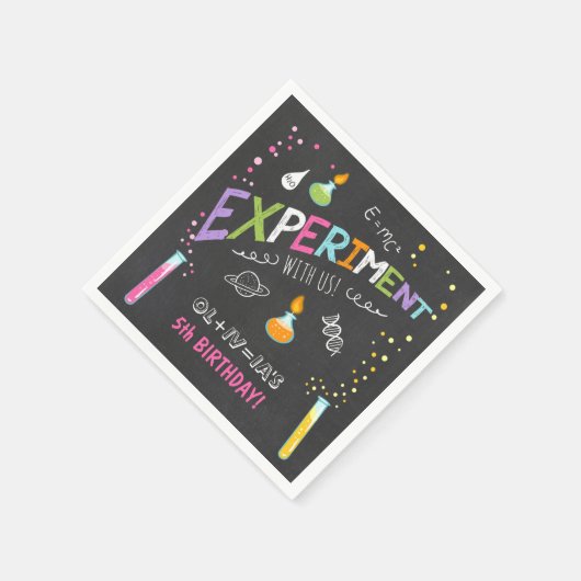 Serviette En Papier Science Paper Napkin Expérience Lab Anniversaire (Coin)