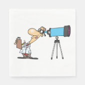 Serviette En Papier Scientifique en astronomie télescope Humour scient (Devant)