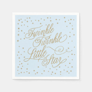 Serviette En Papier Scintillement peu d'or d'étoile et baby shower
