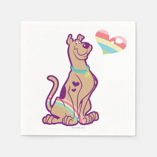 Serviette En Papier Scooby-Doo arc-en-ciel (Devant)