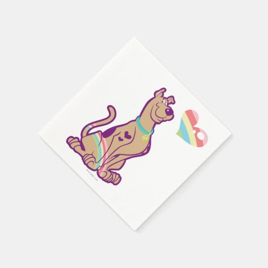 Serviette En Papier Scooby-Doo arc-en-ciel (Coin)