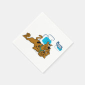 Serviette En Papier Scooby-Doo Carré Rétro Couché (Coin)
