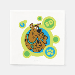 Serviette En Papier Scooby-Doo entoure l'insigne d'écart-type