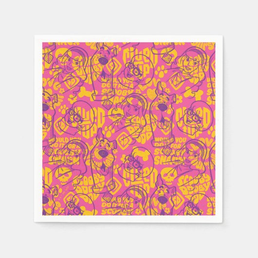 Serviette En Papier Scooby-Doo | Funky Flower Motif (Devant)