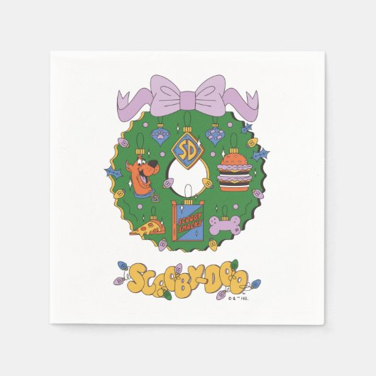 Serviette En Papier Scooby-Doo Holiday Snack Wreath Graphic (Devant)