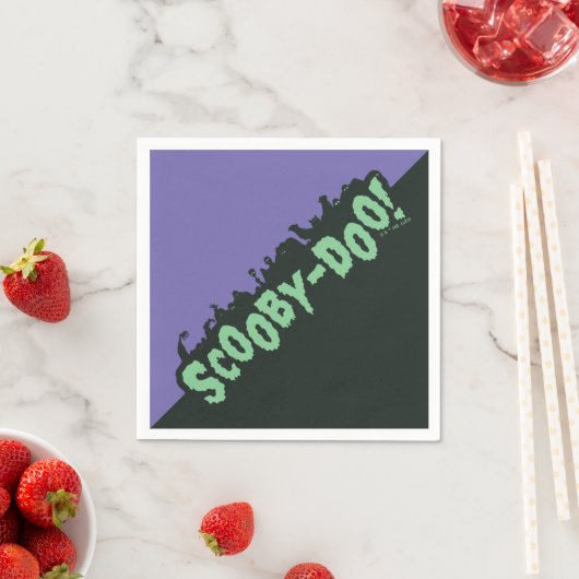 Serviette En Papier Scooby-Doo ! Logo Monster Silhouette (En situation)