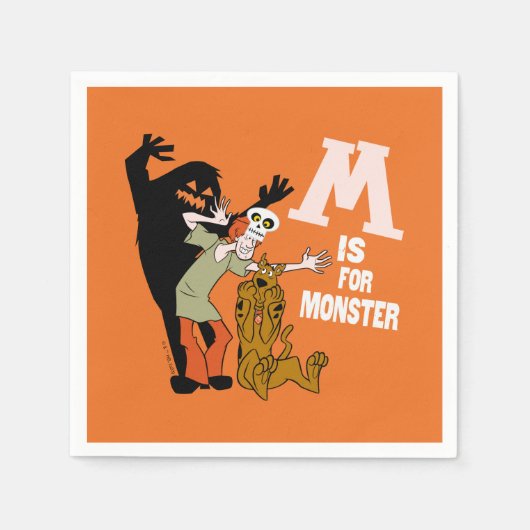 Serviette En Papier Scooby-Doo | M est pour Monster (Devant)