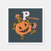 Serviette En Papier Scooby-Doo | P est pour le Citrouille (Devant)