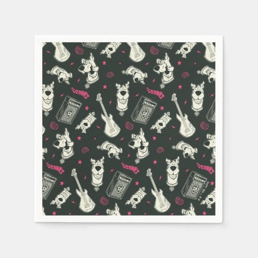 Serviette En Papier Scooby Doo Punk Guitare et Motif Amp (Devant)