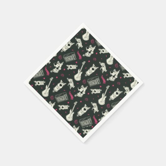 Serviette En Papier Scooby Doo Punk Guitare et Motif Amp (Coin)