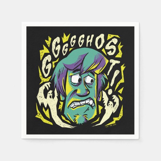 Serviette En Papier Scooby-Doo | Shaggy effrayée (Devant)
