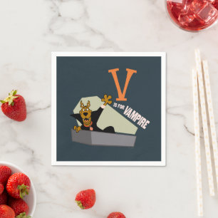 Serviette En Papier Scooby-Doo   V est pour Vampire
