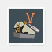 Serviette En Papier Scooby-Doo | V est pour Vampire (Devant)