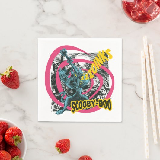 Serviette En Papier Scooby-Doo Zoinks Punk Guitare Graphisme (En situation)