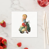 Serviette En Papier Scooter fille (En situation)