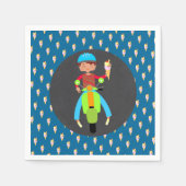 Serviette En Papier Scooter italien garçon fête d'anniversaire (Devant)